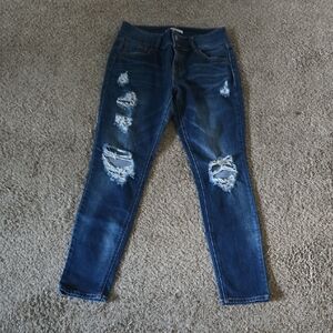 Refuge Midnight Blue Ripped Skinny Jeans